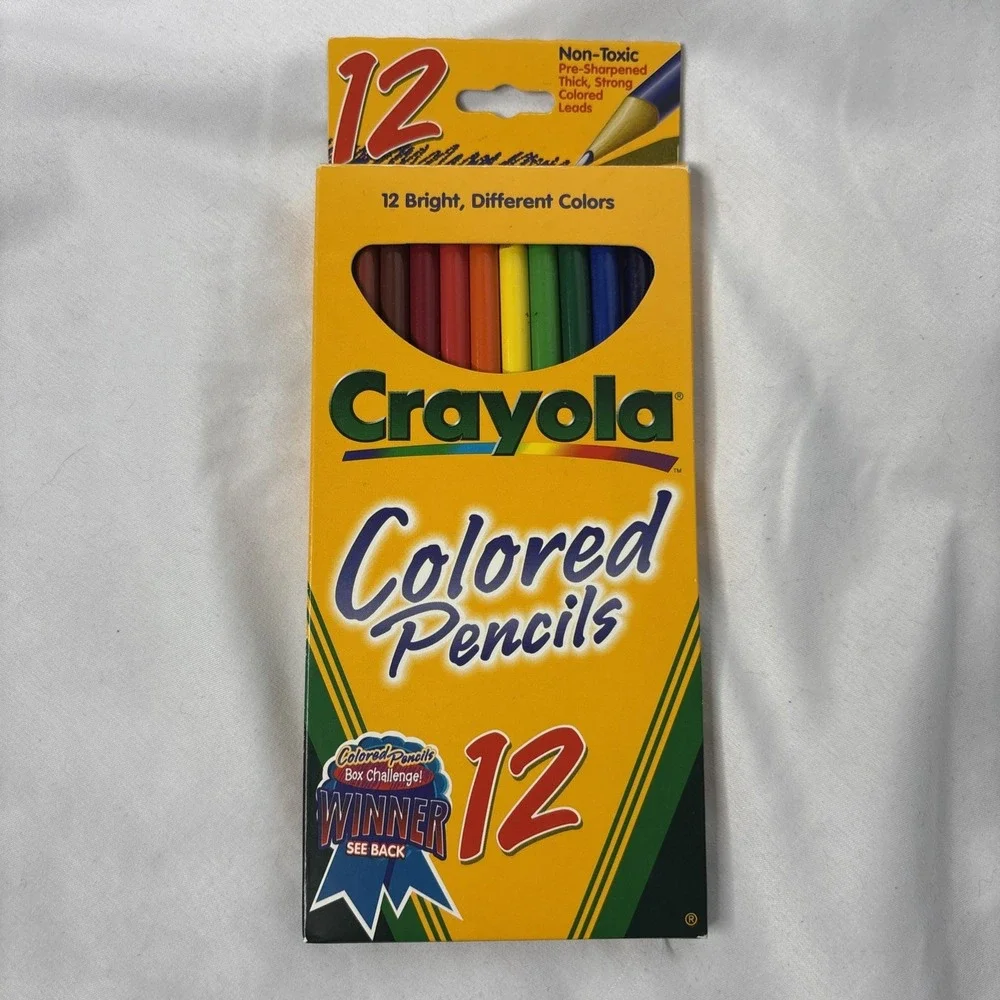 Vintage Crayola Colored Pencils (12) 1998 Binney & Smith NOS Pre-sharpened